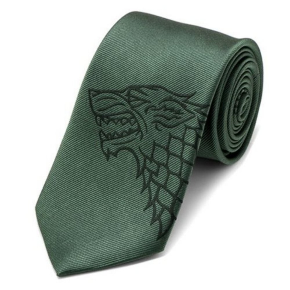 GAME OF THRONES STARK DIREWOLF SILK TIE